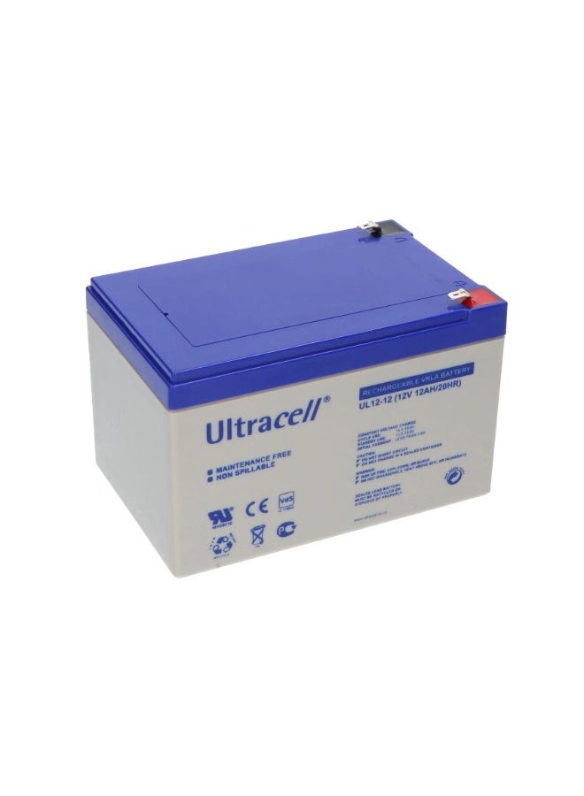 UL12-12, Lead-Acid Rechargeable Battery, 12V, 12Ah